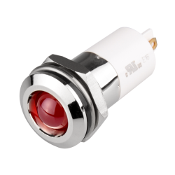 LED Indicator, 16mm Panel hole, Round Head type, Red, 110V AC