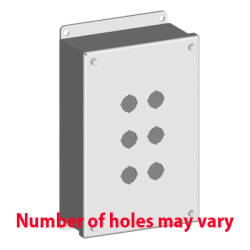 22mm Pushbutton Enclosure, 0.063" carbon steel, 1 hole, H3.50 x W3.25 x D2.75" Gray coating, NEMA 4 & 12 & 13