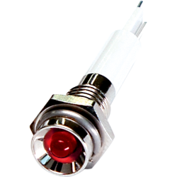 LED Indicator, 6mm Panel hole, Protrusive Head type, Red, 03V DC LED Indicator, 6mm Panel hole, Protrusive Head type, Red, 03V DC