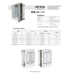 Enclosure, ABS, Gray color, Window door, Hinge & latch, W13.78 x L17.72 x D5.11", NEMA 4X
