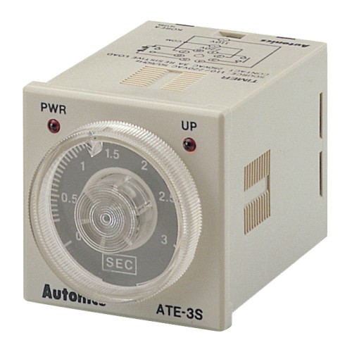 Autonics Timer, 1/16 DIN, On-Delay, 30min max. setting range, SPDT Timed & SPST Instantaneous, 110/220VAC, 8-Pin (socket req'd)