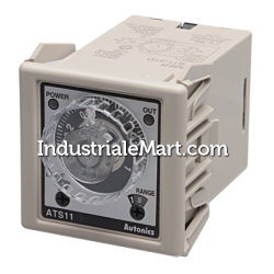 Autonics Miniature Timer, 42x38x75mm, 6 operating modes, 0.1 Sec-10hrs setting time, 2 SPDT , 24VAC/VDC, (11 pin socket req'd)