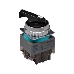 30mm 2 step Selector Switch, Long lever, IP63, 1NO 1NC