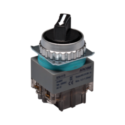 30mm 2 step Selector Switch, Knob handle, IP63, 1NO 1NC