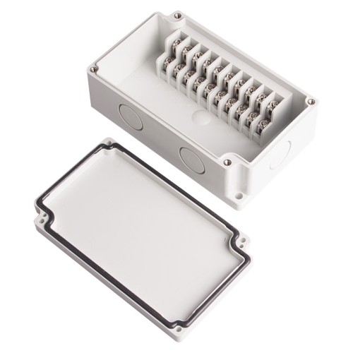 Terminal Box, 10pins stair type, ABS material, Gray color, W2.95" x L4.92" x D1.69", NEMA 4X