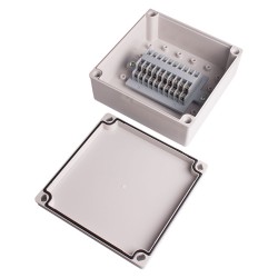 Terminal Box, 20pins stair type, ABS material, Gray color, W6.3 x L6.3 x D2.75", NEMA 4X