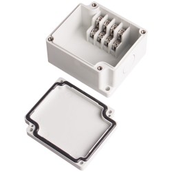 Terminal Box, 4pins stair type, ABS material, Gray color, W2.56 x L2.91 x D1.69", NEMA 4X