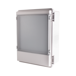 Enclosure, ABS, Gray color, Window door, Hinge & latch, W13.78 x L17.72 x D6.69", NEMA 4X
