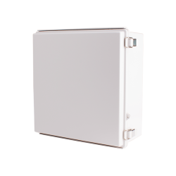 Plastic Enclosure, ABS, Gray color, P type for molded hinge & stainless steel latch, W13.78 x L13.78 x D5.91" size, IP67
