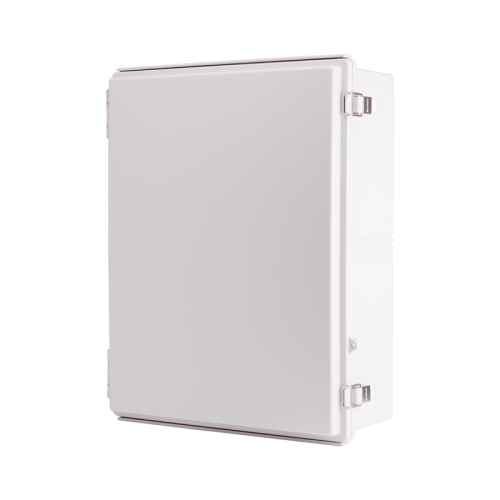 Plastic Enclosure, ABS, Gray color, P type for molded hinge & stainless steel latch, W15.75 x L19.69 x D6.30" size, IP67