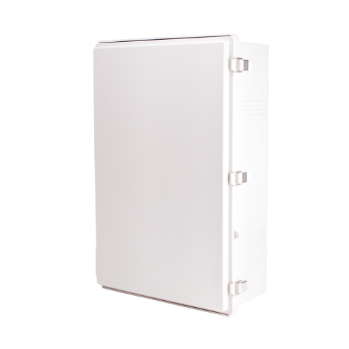 Plastic Enclosure, ABS, Gray color, P type for molded hinge & stainless steel latch, W15.75 x L23.62" x D7.09" size, IP67