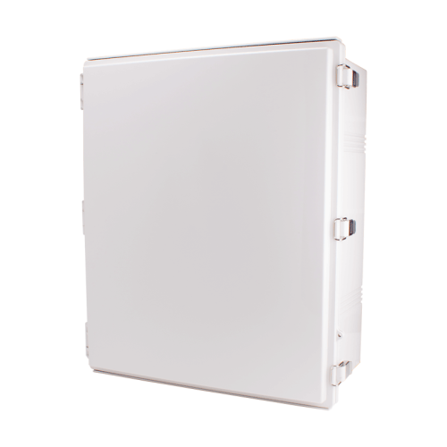 Plastic Enclosure, ABS, Gray color, P type for molded hinge & stainless steel latch, W20.87 x L24.80 x D10.04" size, IP67