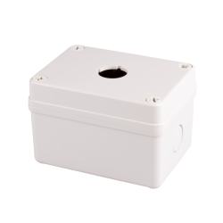 Switch Box, Ø22mm 1 switch hole, W80 x L110 x H70mm, Lift-Off Screw Cover, ABS Gray