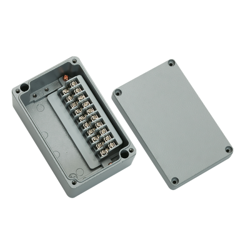 Aluminum terminal box, 10pins stair type, 3.15x4.92x2.56" size, IP67