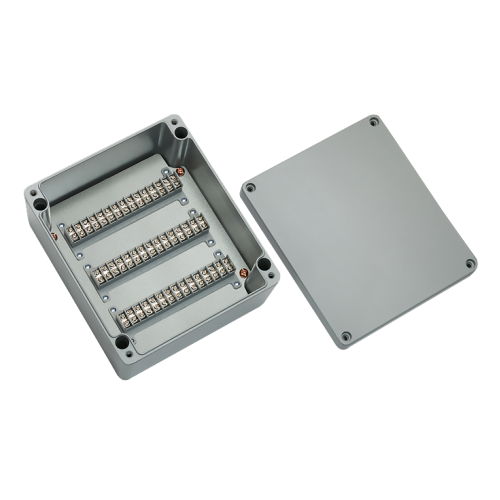 Aluminum terminal box, 45 pins 3 Line Flat type, 9.06×7.87×4.33" size, IP67