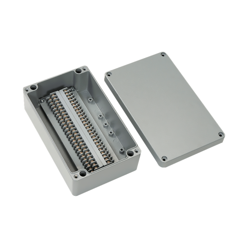 Aluminum terminal box, 50pins 2 line stair type, 6.30x 10.24 x3.54" size, IP67