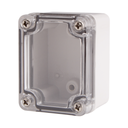 Plastic Enclosure, ABS gray body & PC clear cover, S type for Lift-off screw cover, W1.97 x L2.56 x D1.77" size, IP67