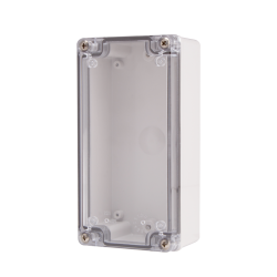 Plastic Enclosure, ABS gray body & PC clear cover, S-type for Lift-off screw cover, W3.15 x L6.30 x D2.17" size, IP67