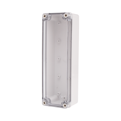 Plastic Enclosure, ABS gray body & PC clear cover, S type for Lift-Off screw cover, W3.15 x L9.84 x D2.76" size, IP67