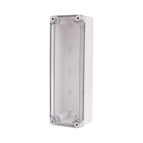 Plastic Enclosure, ABS gray body & PC clear cover, S type for Lift-Off screw cover, W3.15 x L9.84 x D2.76" size, IP67