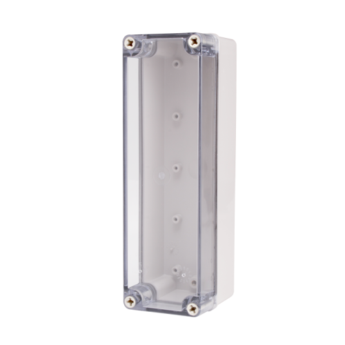 Plastic Enclosure, ABS gray body & PC clear cover, S type for Lift-Off screw cover, W3.15 x L9.84 x D3.35" size, IP67