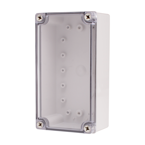 Plastic Enclosure, ABS gray body & PC clear cover, S type for Lift-off screw cover, W3.94 x L7.28 x D2.76" size, IP67