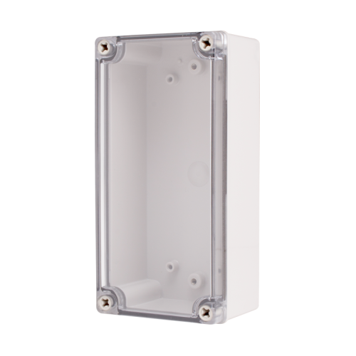 Plastic Enclosure, ABS gray body & PC clear cover, S type for Lift-off screw cover, W3.94 x L7.87 x D2.76" size, IP67