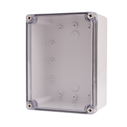 Plastic Enclosure, ABS gray body & PC clear cover, S type for Lift-off screw cover, W5.91 x L7.87 x D3.94" size, IP67