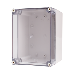 Plastic Enclosure, ABS gray body & PC clear cover, S type for Lift-off screw cover, W5.91 x L7.87 x D6.30" size, IP67