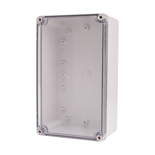 Plastic Enclosure, ABS gray body & PC clear cover, S type for Lift-off screw cover, W5.91 x L9.84 x D3.94" size, IP67