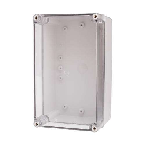 Plastic Enclosure, ABS gray body & PC clear cover, S type for Lift-off screw cover, W5.91 x L9.84 x D5.12" size, IP67