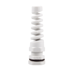 Bendproof cable gland, 6-10mm Cable size, 18.6 - 18.9mm Mounting hole, Grey Color