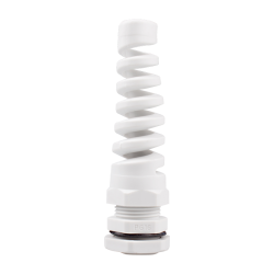 Bendproof cable gland, 8.5-14mm Cable size, 22.5 - 22.8mm Mounting hole, Grey Color
