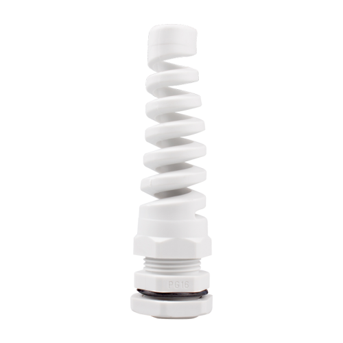 Bendproof cable gland, 8.5-14mm Cable size, 22.5 - 22.8mm Mounting hole, Grey Color
