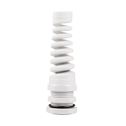 Bendproof cable gland, 12.5-18mm Cable size, 28.3 - 28.7mm Mounting hole, Grey Color