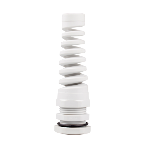 Bendproof cable gland, 12.5-18mm Cable size, 28.3 - 28.7mm Mounting hole, Grey Color