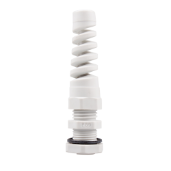 Bendproof cable gland, 8-4.5mm Cable size, 15.2 - 15.5mm Mounting hole, Grey Color
