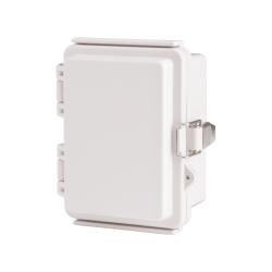 Plastic Enclosure, PC, Gray color, P type for molded hinge & stainless steel latch, W3.54 x L4.72 x D2.76" size, IP67 (UL) Plastic Enclosure, PC, Gray color, P type for molded hinge & stainless steel latch, W3.54 x L4.72 x D2.76" size, IP67 (UL)