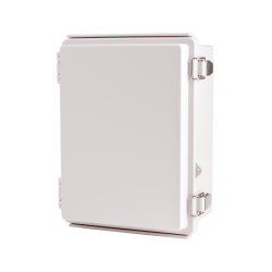 Plastic Enclosure, PC, Gray color, P type for molded hinge & stainless steel latch, W6.30 x L8.27 x D3.94" size, IP67 (UL)