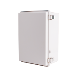 Plastic Enclosure, PC, Gray color, P type for molded hinge & stainless steel latch, W9.84 x L13.78 x D5.91" size, IP67 (UL) Plastic Enclosure, PC, Gray color, P type for molded hinge & stainless steel latch, W9.84 x L13.78 x D5.91" size, IP67 (UL)
