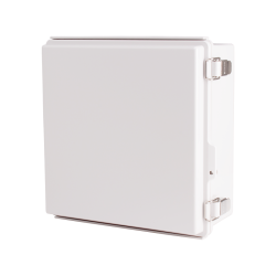 Plastic Enclosure, PC, Gray color, P type for molded hinge & stainless steel latch, W11.02 x L11.02 x D5.12' size, IP67 (UL) Plastic Enclosure, PC, Gray color, P type for molded hinge & stainless steel latch, W11.02 x L11.02 x D5.12' size, IP67 (UL)