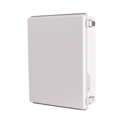 Plastic Enclosure, PC, Gray color, P type for molded hinge & stainless steel latch, W11.81 x L15.75 x D4.72" size, IP67 (UL) Plastic Enclosure, PC, Gray color, P type for molded hinge & stainless steel latch, W11.81 x L15.75 x D4.72" size, IP67 (UL)