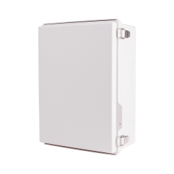 Plastic Enclosure, PC, Gray color, P type for molded hinge & stainless steel latch, W11.81 x L15.75 x D5.91" size, IP67 (UL) Plastic Enclosure, PC, Gray color, P type for molded hinge & stainless steel latch, W11.81 x L15.75 x D5.91" size, IP67 (UL)