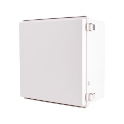 Plastic Enclosure, PC, Gray color, P type for molded hinge & stainless steel latch, W13.78 x L13.78 x D7.09" size, IP67 (UL) Plastic Enclosure, PC, Gray color, P type for molded hinge & stainless steel latch, W13.78 x L13.78 x D7.09" size, IP67 (UL)