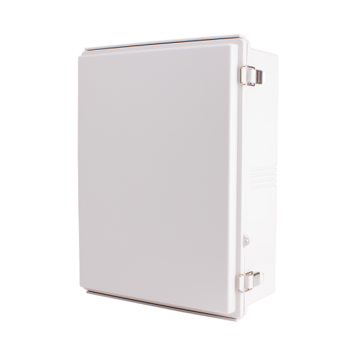 Plastic Enclosure, PC, Gray color, P type for molded hinge & stainless steel latch, W13.78 x L17.72 x D6.30" size, IP67 (UL)