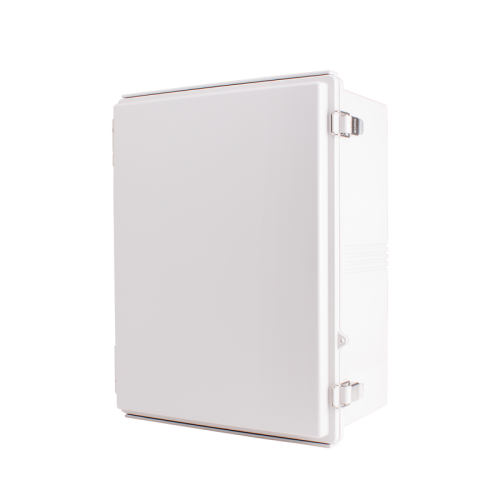 Plastic Enclosure, PC, Gray color, P type for molded hinge & stainless steel latch, W13.78 x L17.72 x D7.87" size, IP67 (UL)