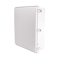 Plastic Enclosure, PC, Gray color, P type for molded hinge & stainless steel latch, W20.87 x L24.80 x D7.28" size, IP67 (UL) Plastic Enclosure, PC, Gray color, P type for molded hinge & stainless steel latch, W20.87 x L24.80 x D7.28" size, IP67 (UL)