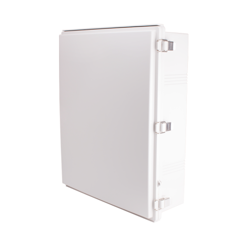 Plastic Enclosure, PC, Gray color, P type for molded hinge & stainless steel latch, W20.87 x L24.80 x D7.28" size, IP67 (UL)