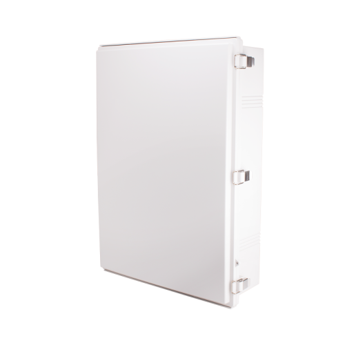 Plastic Enclosure, PC, Gray color, P type for molded hinge & stainless steel latch, W20.87 x L24.80 x D7.28" size, IP67 (UL)