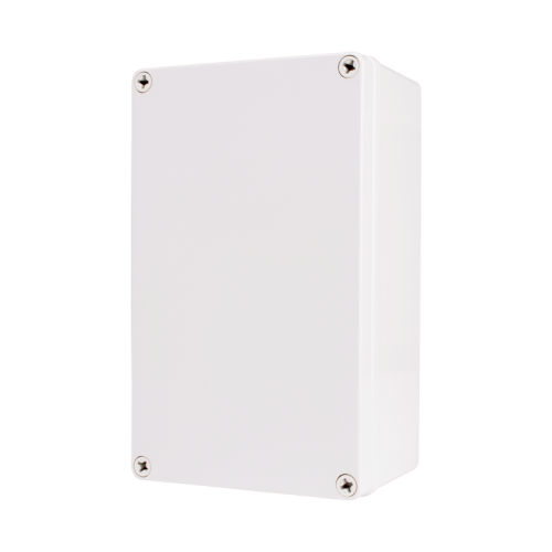 Plastic Enclosure, PC, Gray color, S type for Lift-off screw cover, W5.51 x L9.06 x D3.74" size, IP67 (UL)